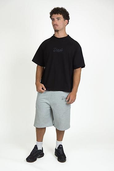 idman şort: Qara qısaqol unisex t‑şört - Rəng: qara - Ön hissə: sinədə — 1