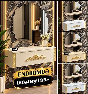 Divar tipi kosmetik masa və güzgü dəsti - Model: Xmd divar asma