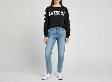 bluzy z wojan team: H&M, Світшот жіночий, розмір XS