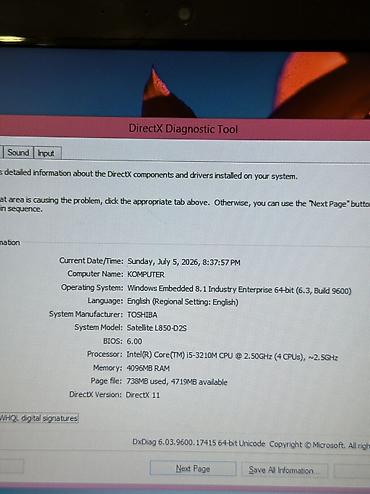 Ноутбуки и аксессуары: Б/у Toshiba, 15.6 ", Intel Core i5, 512 ГБ, Платная доставка — 5