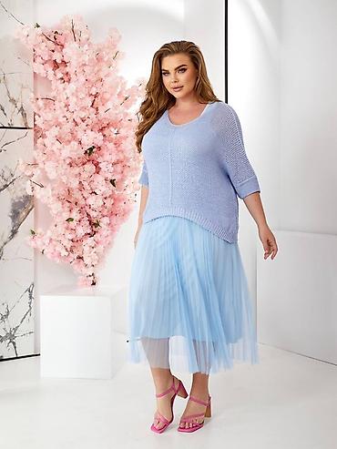 Haljine: 🔥Plisirana midi haljina od tila – ženska - Elegantna plisirana suknja — 8