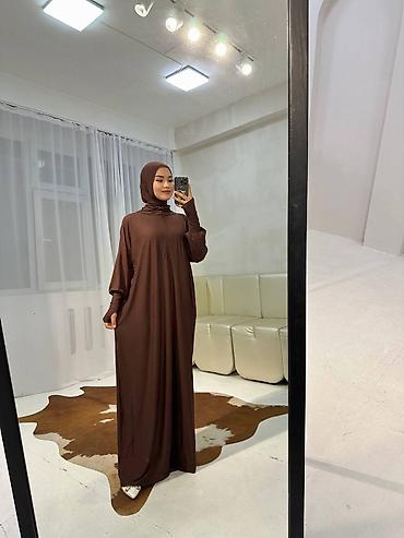 Повседневные платья: Повседневное платье, Made in KG, Осень-весна, Длинная модель, Трикотаж, Оверсайз, XL — 7