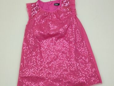 różowa satynowa sukienka: Sukienka, 2-3 lat, 92-98 cm, stan - Dobry