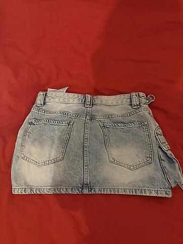 cinsi: Mini Ətək, Bershka, Cins, XS — 3