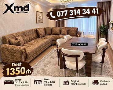 Xmd mebel dəsti – geniş qonaq otaqları üçün funksional və zərif seçim