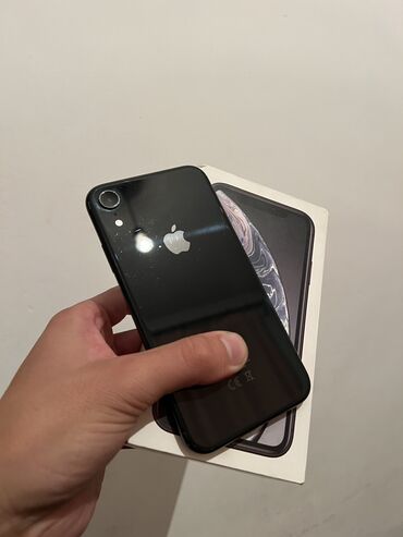 бу хр айфон: IPhone Xr, Колдонулган, 64 ГБ, Кара, Куту, 100 %