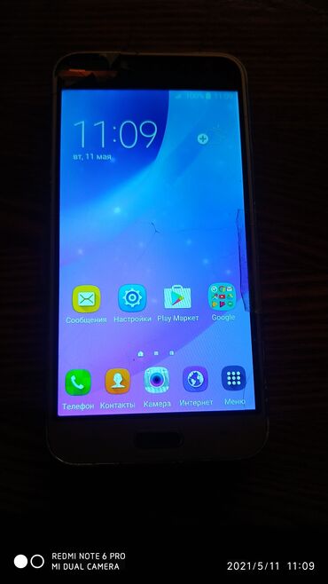 самсунк 5: Samsung Galaxy J3 2016, Колдонулган, 8 GB, түсү - Кара, 2 SIM
