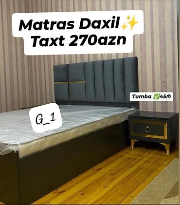 Modern yataq dəsti – taxt və tumbadan ibarət. - Taxt: yumşaq at lalafo.az Modern yataq dəsti – taxt və tumbadan ibarət. - Taxt: yumşaq