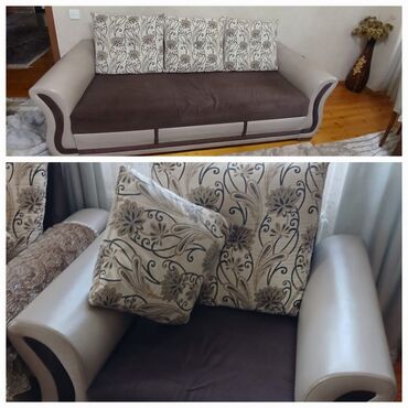 бескаркасный диван кровать: Divan ve iki kreslo. Acilir bazalidir. Hec bir deffekti yoxdur. 200