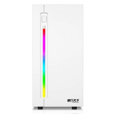 вентиляторы для ноутбука: Корпус ATX RGB- белый -"Волшебный кристалл" Все кнопки находятся на