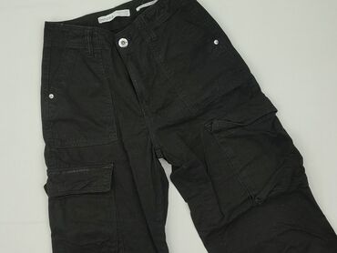 spodnie z zapięciem na nogawkach: Bershka, Cargo for women, size S (EU 36)