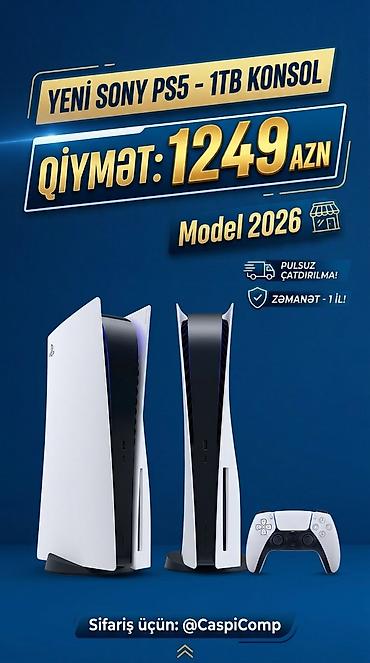 ağa playstation: Yeni Sony PlayStation 5 – 1TB Konsol - Model: 2026 - Yaddaş: 1TB - — 1
