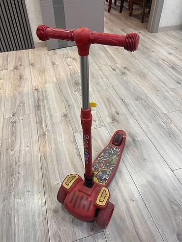 scoot: Детский трехколесный самокат Scooter, красный. - Тип: трехколесный — 1