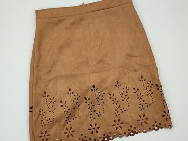beżowa spódnice eko skóra: Skirt, S (EU 36), condition - Very good