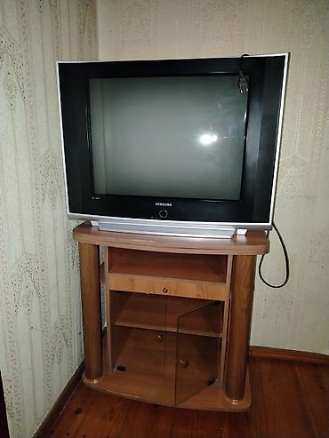 samsung televizor təmiri: Samsung kineskop televizor + taxta TV stendi bir yerdə satılır — 1
