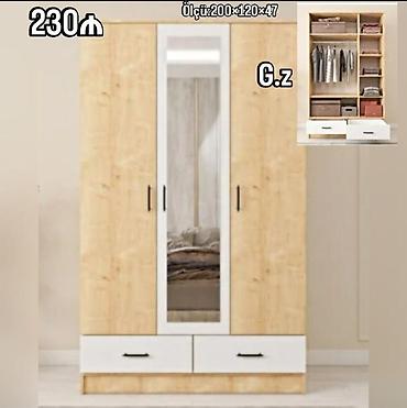 Шкафы: Üç qapılı paltar dolabı - Ölçü: 200×120×47 sm - Material: ağac — 1