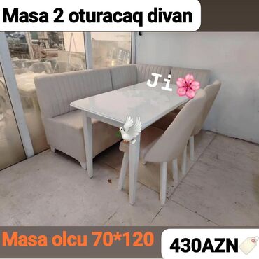 Masa və oturacaq dəstləri: Künc divan və masa desti yeni