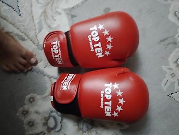 king boxing: Боксерские перчатки TOP TEN (Germany), красные. - Классическая форма — 1