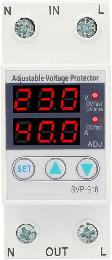 электромонтажные и сантехнические: Реле напряжения, защита по напряжению и току (до 80А) вашей