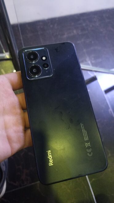 ноте 5: Redmi, Redmi Note 12, Б/у, 128 ГБ, цвет - Черный, 2 SIM