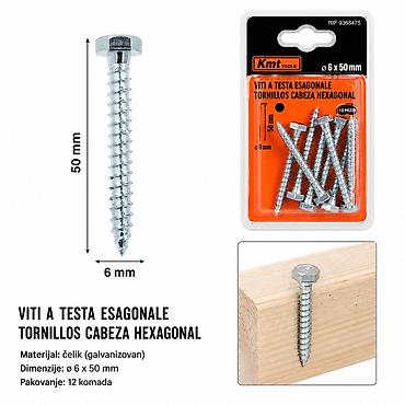 KMT Spoljni šestougaoni samourezujući šraf 6×50 mm - Tip: spoljni na lalafo.rs KMT Spoljni šestougaoni samourezujući šraf 6×50 mm - Tip: spoljni