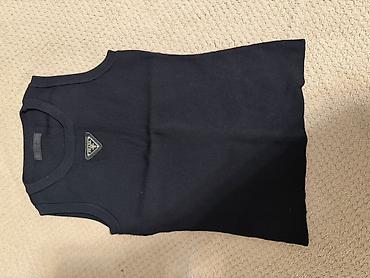 pull and bear: Qara rəngli brendli kişi/uni seks trikotaj mayka - Klassik qolsuz — 1