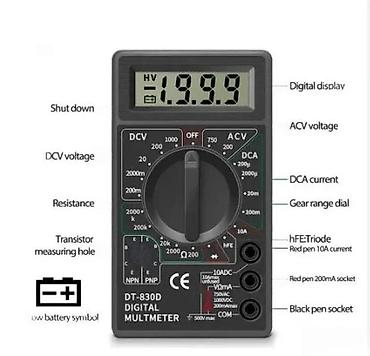 bure za benzin: UNIMER DT-830B - MULTIMETAR | Unimer Model: DT-830B Opsezi merenja — 2