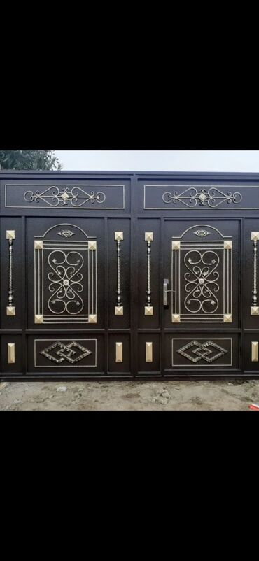Həyət darvazaları: Yeni Dəmir Həyət darvazası, Mexaniki, Qapı ilə, Kredit yoxdur, Ödənişli quraşdırma, Ödənişli çatdırılma — 2