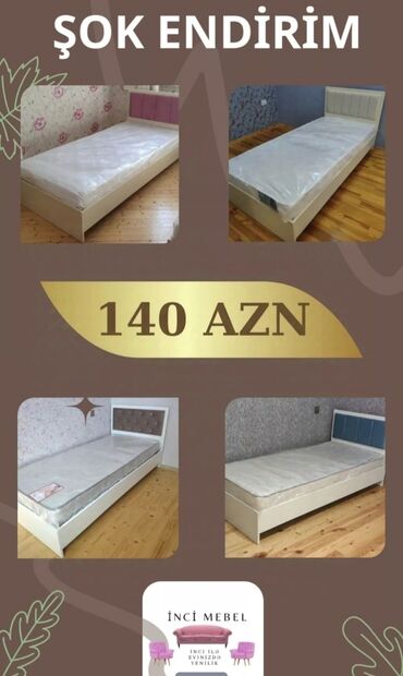 Çarpayılar: Yeni, Təknəfərlik çarpayı, Bazasız, Matras ilə, Siyirməsiz, Azərbaycan — 12