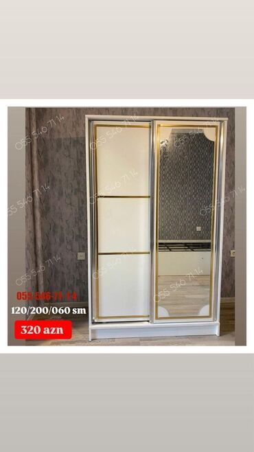 шкаф для стиральной машины в ванной: Yeni, 2 qapılı Düz dolab, Qarderob, paltar dolabı