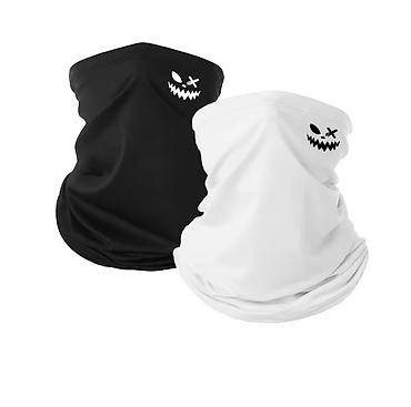 Маски, очки: 1ədədi7manat İkiqat boyun/bandana maskası seti - Rənglər: qara və ağ — 1