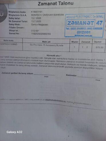 Videokameralar: İşlənməyib, karobkasında təzə. 1 illik zəmanəti var. 13.07.2025 — 4