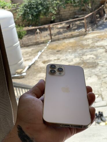 Apple iPhone: IPhone 12 Pro Max, 128 GB, Qızılı, Zəmanət, Simsiz şarj, Face ID