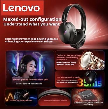 Qulaqcıqlar: Yeni Simsiz (Bluetooth) Qulaqcıqlar, Lenovo, rəng - Qara — 2
