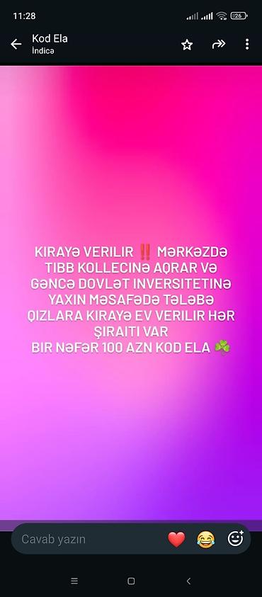 ev ehmedli: Tələbələrə kirayə evlər ətraflı məlumat üçün vatsapla əlaqə saxlayın — 3