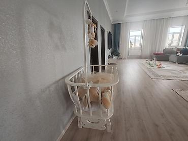 yumru beşik: Ağ rəngdə beşik/kiçi̇k yelləncək beşik seti - Material: möhkəm ağ — 1