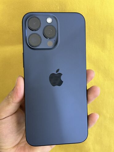 айфона 15: IPhone 15 Pro Max, Б/у, 512 ГБ, Синий, Чехол, 98 %