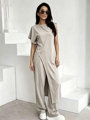vera handmade: Ženski komplet – asimetrična tunika + široke pantalone-2999 din 
S M L — 4