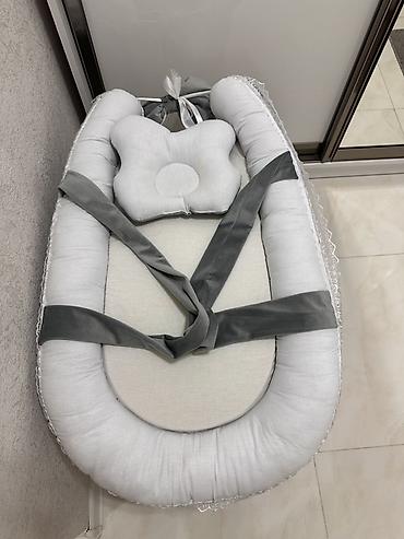 beşik tülü: Uşaq üçün rahat beşik yuvasi (baby nest) - Rəng: açıq boz/boz — 1