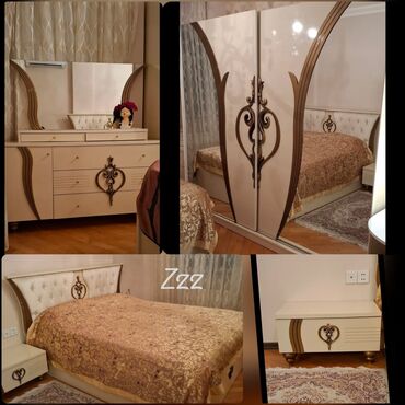 Yataq otağı dəstləri: İkinəfərlik çarpayı, Dolab, İşlənmiş