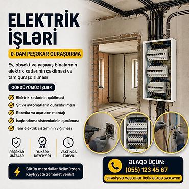 elektrik qizdiricilari: Elektrik işləri – 0-dan peşəkar quraşdırma Xidmətin istiqamətləri: - — 1