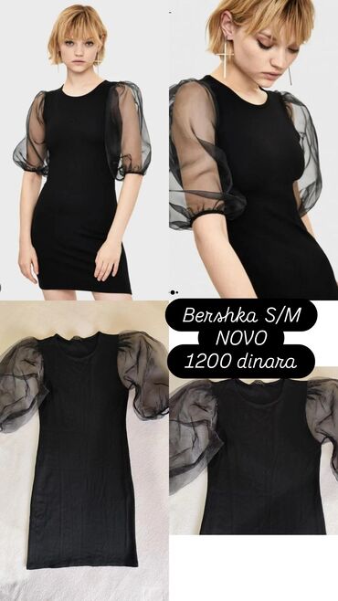 Haljine: Bershka S (EU 36), bоја - Crna, Večernji, maturski, Drugi tip rukava na lalafo.rs — 1 Haljine: Bershka S (EU 36), bоја - Crna, Večernji, maturski, Drugi tip rukava — 1