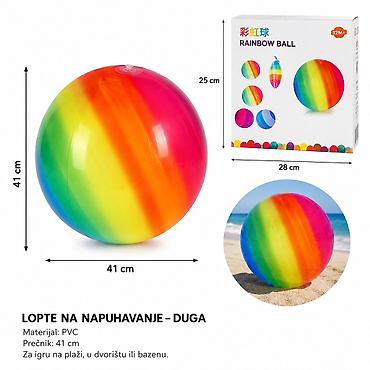 KMT rainbov plaiground ball 2904072 Šarena lopta za igru – Rainbow