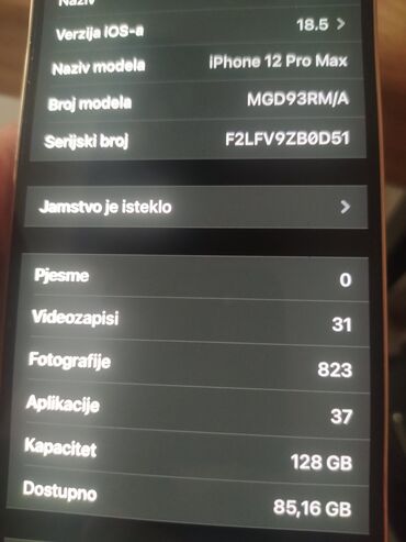 lidl igrica za decu: Apple iPhone iPhone 12 Pro Max, 128 GB, White Titanium, Face ID