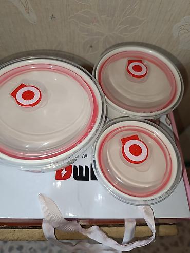 Табактар: НОВЫЙ Набор мисок SIGMA Houseware с крышками, 3 штуки. Размер — 3