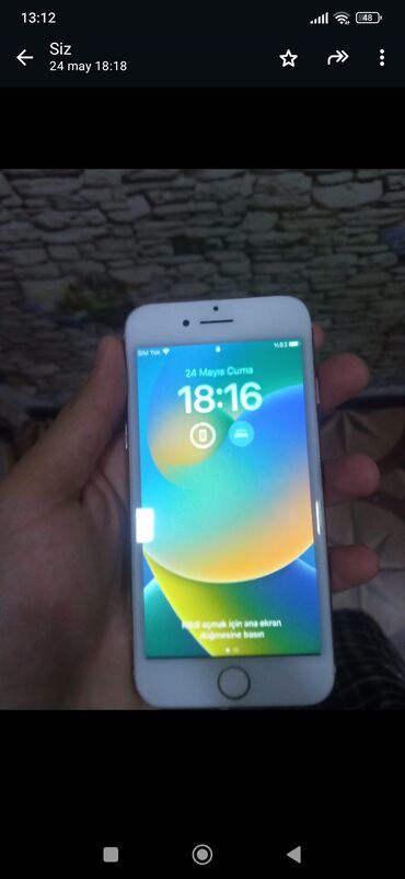 iphone x ekrani: IPhone 8, 64 ГБ, Золотой, Отпечаток пальца