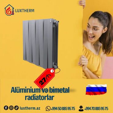 Radiatorlar: Yeni Seksiyalı Radiator Alüminium, Zəmanətli, Kredit yoxdur