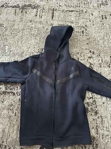 tech fleece: Nike Tech Fleece худи на молнии с капюшоном, темно‑синее (navy) Размер — 1