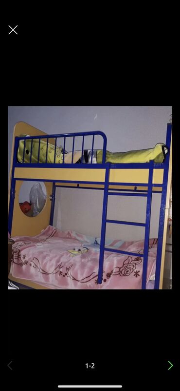 двухъярусная кровать: Б/у, Для девочки и мальчика, С матрасом, Турция