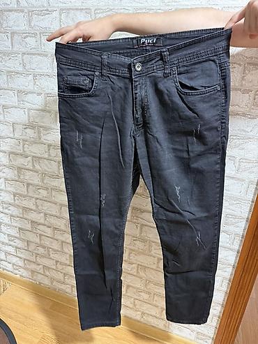 trapes şalvarlar: Kişi şalvarları – 2 model 1) Tünd boz/qaraya çalan jeans - - — 2